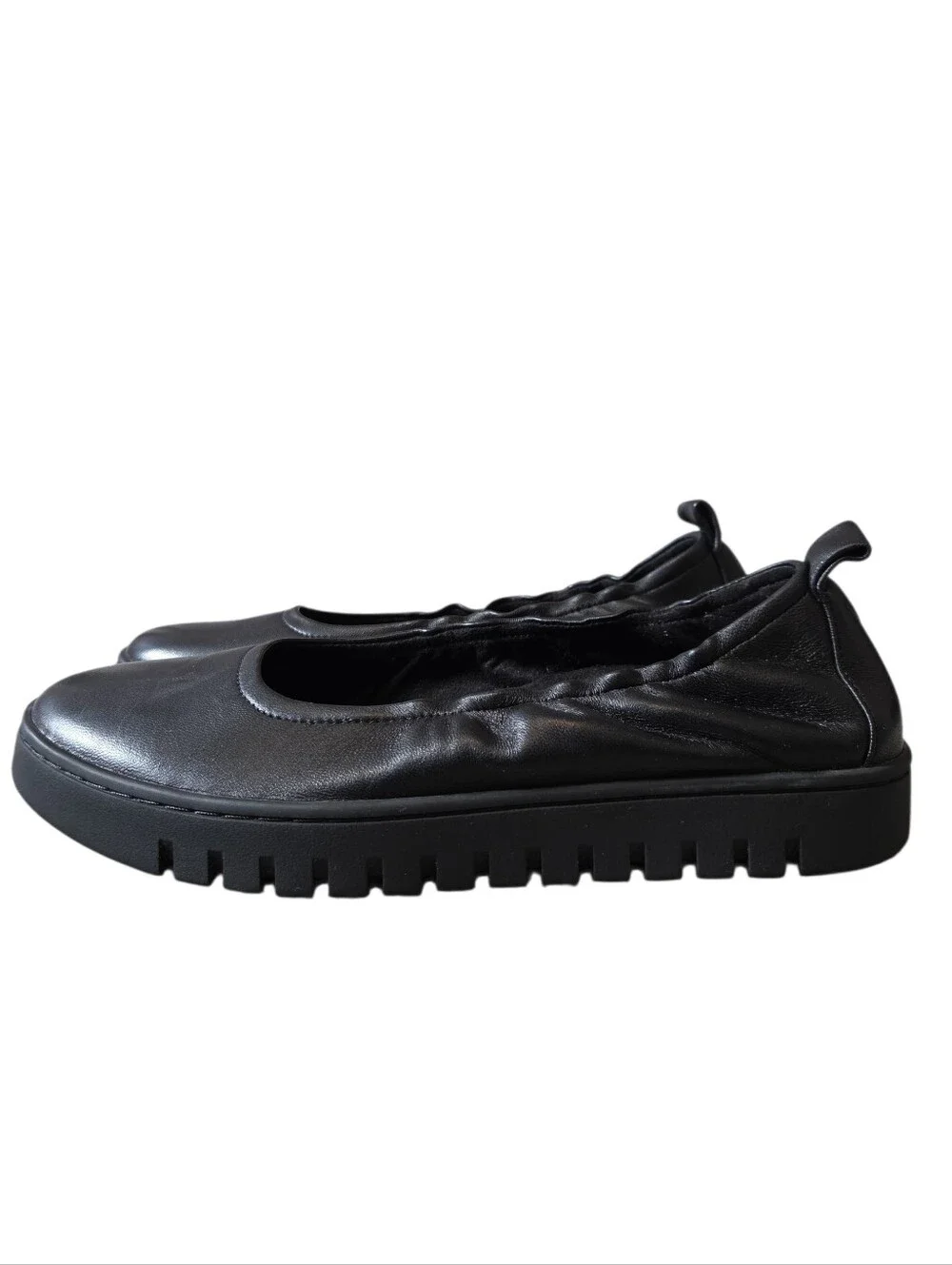 Vionic Uptown Ballet Black Slip On Leather Shoes 9 - Picture 3 of 10